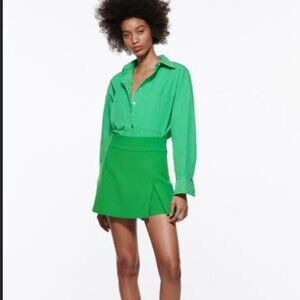 Zara SLIT SKORT Green